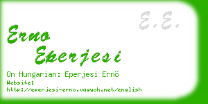 erno eperjesi business card