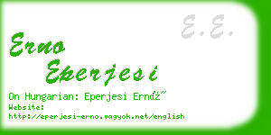 erno eperjesi business card